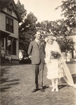 Elmer Thorson and Sadie Woldt Wedding Day.